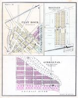 Plate 012 - Flat Rock, Dentons, Gibraltar, Wayne County 1883 with Detroit